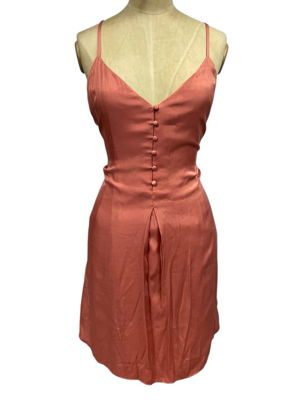 Naked Zebra Satin Dress Rose Med Feminine Silky Pink Modern Delicate Elegant